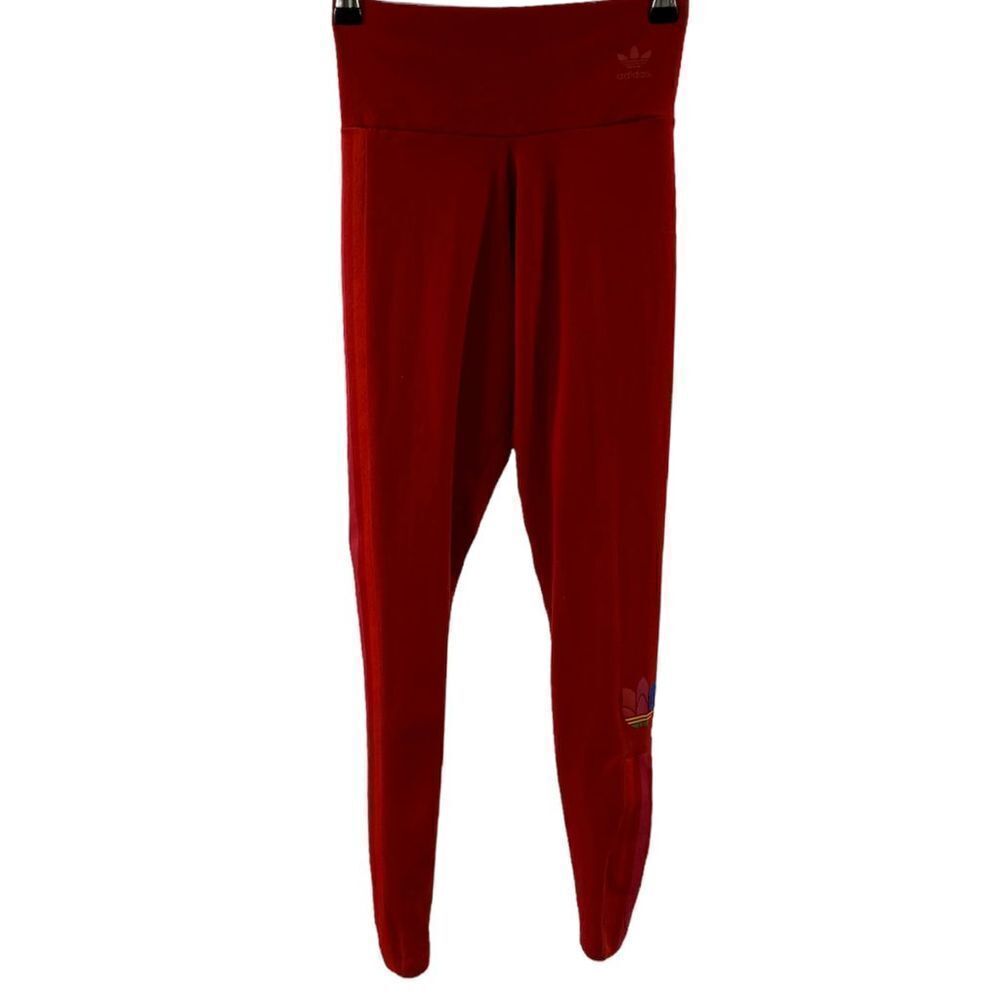 Adidas Red Trefoil Leggings Size XS